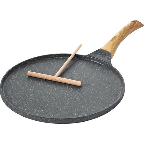 Sartén para crepes de 26 cm - Compatible con inducción - Crepera con esparcidor de masa - Mango cómodo y ergonómico (1/5)