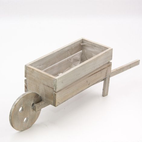 Vaso portafiori in legno, 46X11H14 cm (kit da 3) (1/2)