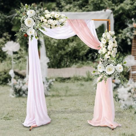 Arco da giardino in metallo color oro, 2 x 1,5 mStruttura stabile per decorazioniResistente all'acqua e alla corrosioneInstallazione semplice