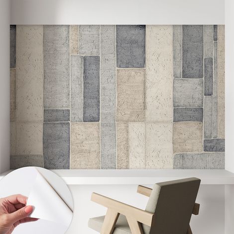 Papier peint autocollant avec imprimé pour intérieur moderne application facile a motif Mosaïque géométrique 104x70 cm (1/5)