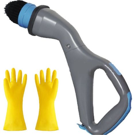 Produits de nettoyage-Brosse de nettoyage Hurricane/Gris Euro Jauge1 + Gants en latex Oxford/Épaissi 1 paire1 (1/3)