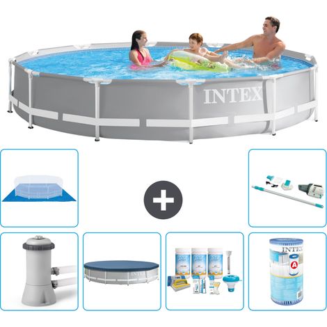 Intex Piscine Prism Frame Ronde - 366x76 cm - 7-pièces S32112 (1/5)
