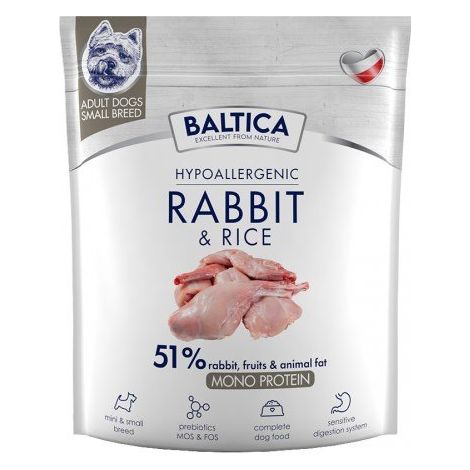 BALTICA NUTRACEUTIC Hypoallergenic Rabbit & Rice XS / S 1kg (1/2)