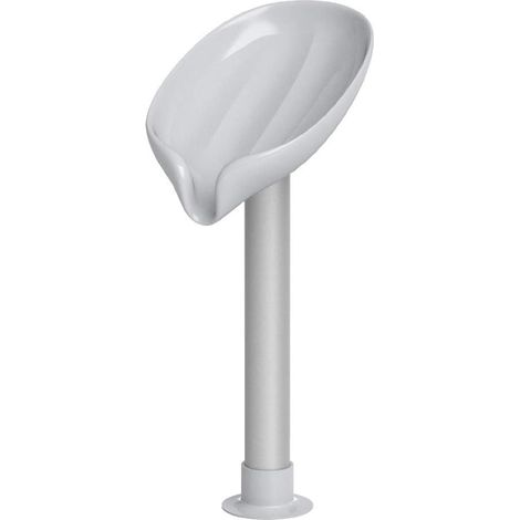 Barre de savon Porte-savon Porte-éponge vaisselle Plateau de vidange Soap Saver Rack, support Feuille Forme avec ventouse pour douche évier de cuisine Salle de bains 23cm (Gris)-Fei Yu (1/5)