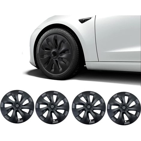 Quattro copricerchi a turbina, compatibili con i cerchi da 19 pollici della Tesla Model Y. (1/5)