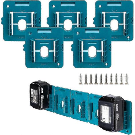 5er-Pack Akkuhalter für Makita 18V Akkus, Dockhalterung passend für BL1860, BL1850, BL1840, BL1830 (inkl. 10 Schrauben) (1/5)
