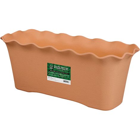 Pot À Plantes Rectangulaire - En Plastique Avec Bord Ondulé - Pour Jardin Intérieur Et Extérieur - 1 Pièce (1/3)
