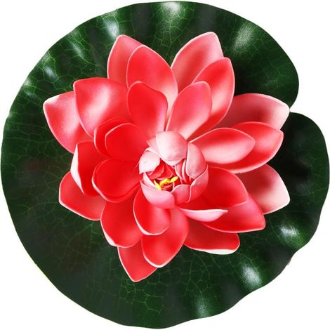 Nenúfar decorativo para estanque, 20 cm de ancho