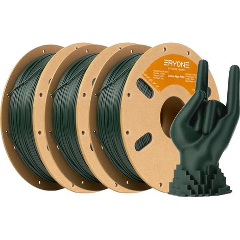 Filamento in fibra di carbonio per stampanti 3D, diametro 1,75 mm, elevata resistenza, verde oliva - 3 kg (1/2)