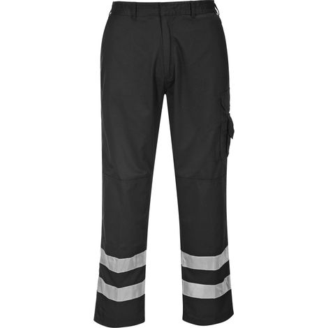 Pantalon à genouilères Portwest Iona bandes réfléchissantes Noir XL. (1/3)