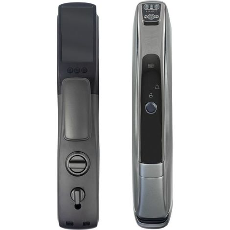 Serrure intelligente PNI SafeHome PTY8817 — biométrique, reconnaissance faciale, empreinte, caméra HD, 300 utilisateurs