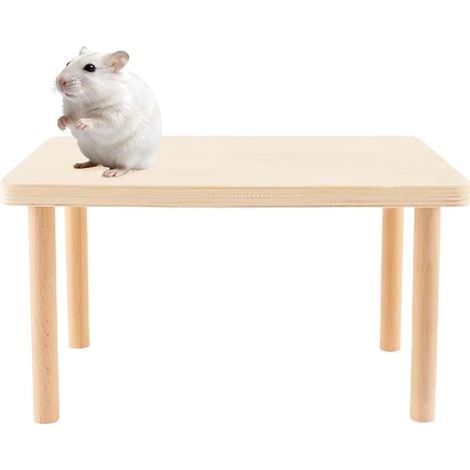 Plateforme Hamster petite en Bois – Robuste pour Escalade & Jeu, Aménagement Naturel de Cage pour Hamsters Nains & Petits Rongeurs (1/5)