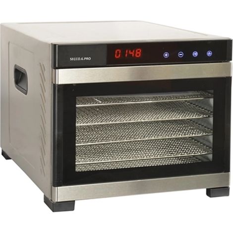 deshidratador de frutas y verduras 6 bandejas de acero inoxidable - secco6pro - kitchen chef - (1/2)