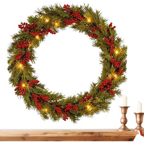 Guirlande De Vigne De Noël avec Minuterie Suspendable  Décoration de Guirlande de Vigne Artificielle pour Noël Pour Salle De Classe Fête Du Nouvel An Fenêtre Clôture Porche Mur (1/5)