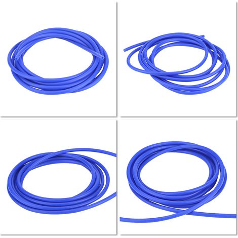 Tuyau en silicone pour aspirateur automobile de 5 mètres de long avec un diamètre intérieur de 4 mm (bleu) (1/5)