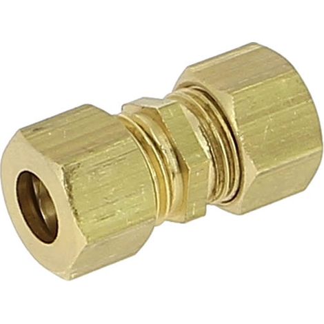 Anquier – Raccord de robinetterie jonction laiton égal bicône Ø8 – Filetage 1/4" (8x13) – A.C.S. conforme – Pour installations sanitaires