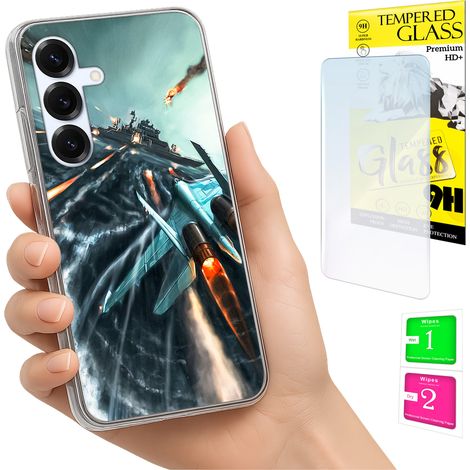 Custodia per Samsung Galaxy S25 FE, cover fotografica, cover posteriore + vetro 9H (1/5)