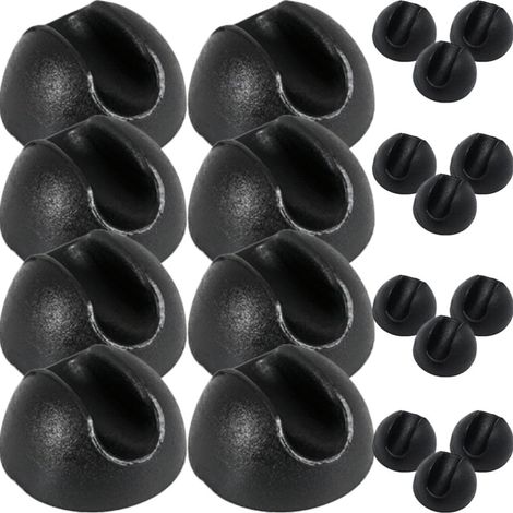 Lot de 20 Housses pour Pieds de Chaise en PVC Noir, Patins Antidérapants Robustes et Faciles à Installer, Protection pour Tables et Tabourets de Bar (1/5)
