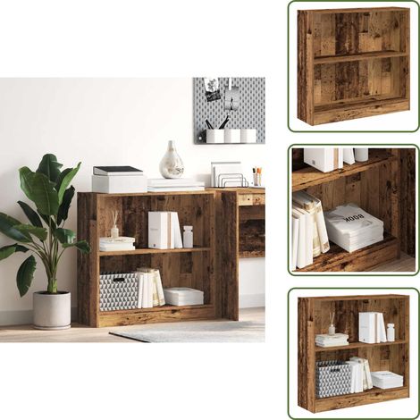 Bücherregal Altholz-Optik 80x24x76cm Holzwerkstoff - Bücherregal - Bücherregale - Bücherständer - Bücherschrank (1/5)