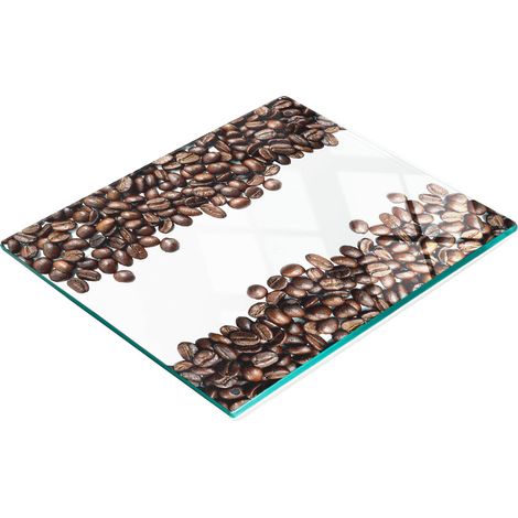 Dekoratives Kaffeebohnenbrett aus gehärtetem, multifunktionalem Glas, 60 x 52 cm (1/5)