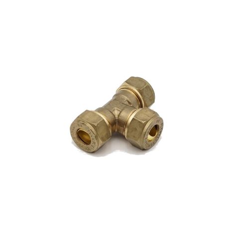 PrimaPlus Brass Compression Equal Tee 10mm - Pack of 10 (1/2)