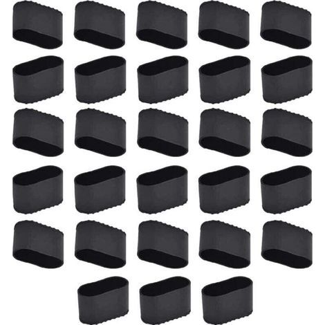 Set di 28 pezzi per gambe di sedia: piedini rettangolari, protezioni ovali per piedini, protezioni per gambe di sedia, piedini per tavolo, cuscinetti in silicone per sedie. (1/4)