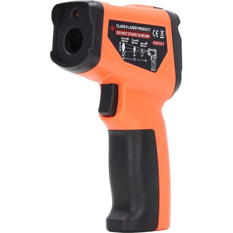 Thermomètre infrarouge numérique industriel haute précision, pistolet thermomètre laser infrarouge numérique pour la mesure de la température de l'huile et de l'eau (1/5)