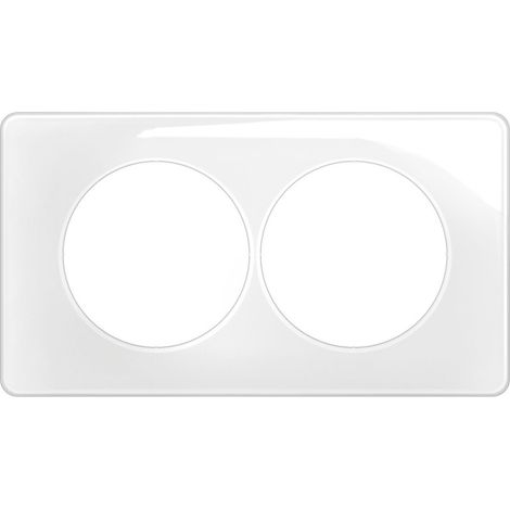 Legrand CP0006 Céliane 2-gang finishing plate, specially designed for renovation projects - White Enamel