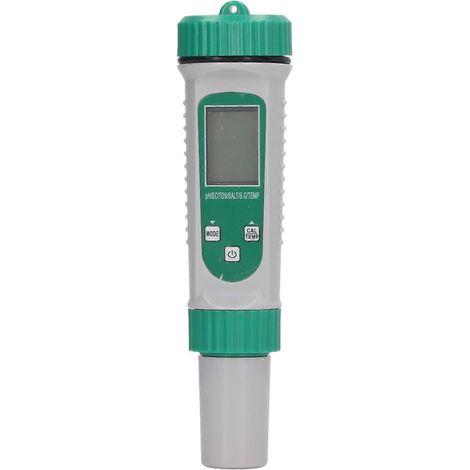 Appareil de mesure de la qualité de l'eau 6 en 1 : pH, conductivité électrique, TDS, salinité, densité, température – idéal pour les aquariums