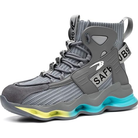 Stahlkappenschuhe für Herren und Damen, Unisex, leicht, durchtrittsicher, rutschfest, Sicherheitsschuhe für Bauarbeiten und den täglichen Gebrauch-41
