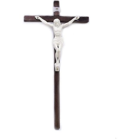 Kreuz als Wanddekoration aus massivem Holz, katholisches Kreuz für die Wand, christliches Geschenk