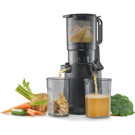 Extracteur de jus - Faible vitesse de rotation (40 tr/min) - Grande ouverture de remplissage de 130 mm de diamètre pour fruits (1/5)