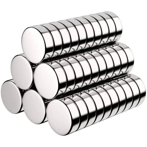 Aimants 60Pcs, Aimant En Néodyme Ultra Puissant Pour Frigo, Petits Aimants Ronds Pour Réfrigérateur, Plaque Magnétique, Porte, Tableau Noir, Carte - Boîte De Rangement Gratuite Incluse-10X3Mm