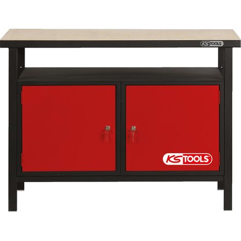 KS TOOLS banco da lavoro professionale con 2 ante, H840xL1200xP600mm - 865.0002 (1/4)