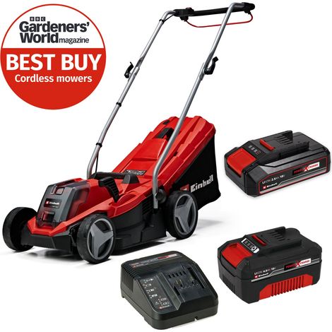Einhell 33cm Cordless Lawnmower 18V Rotary PXC GE-CM 18/33 Li 4Ah 2.5Ah Battery (1/5)
