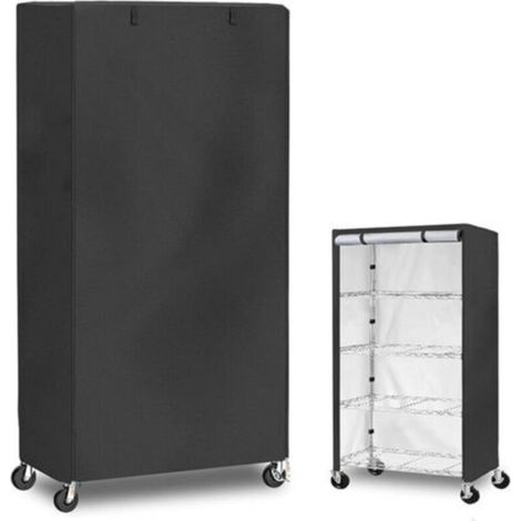 Housse pour Racks de Stockage,Housses Robustes pour Étagères Métalliques,Couverture Résistante au Vent, Ajustable, Portable pour Organisateur pour Entrepôt, Entrée, Garage, Chambre (1/4)