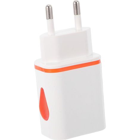 Chargeur Double USB avec LED Intégrée Adaptateur De Voyage Compact Compatible Smartphones Veilleuse Douce pour Chambre Couloir Et Usage Intérieur (1/4)