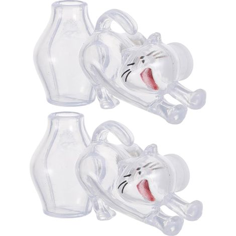 2 Pièces Vase Acrylique Chat Transparent Aimanté pour Souvenirs et (1/5)