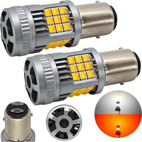 bombillas LED P21/5W BAY15D 12-24V sin error 2800lm blanco-naranja (1/5)