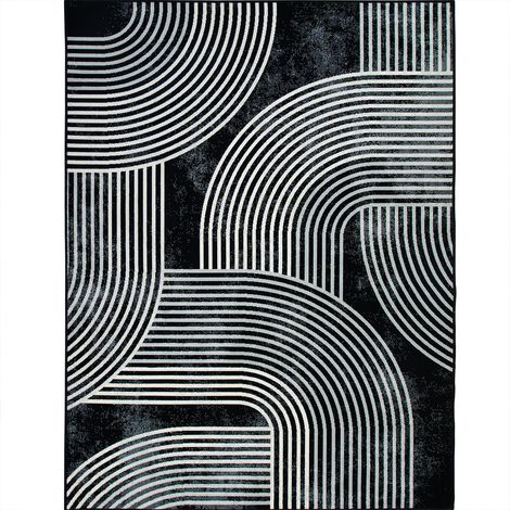 HAPPY - Tapis moderne scandinave noir 160x230 (1/5)