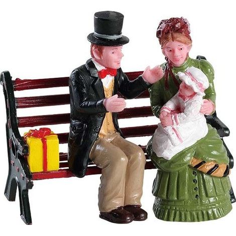 Statuetta natalizia Primo Natale del bambino decorazione per presepe o villaggio di Natale