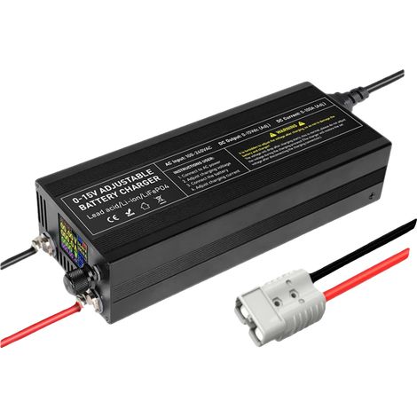 Chargeur de batterie au lithium, 12V, courant réglable, XCL60A-A, prise EU (1/2)