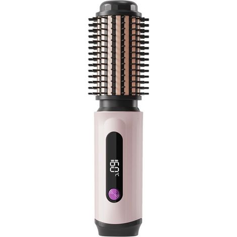 Brosse à Cheveux Chauffante 2-en-1 Rechargeable Sans Fil pour Lisser et Boucler (1/5)