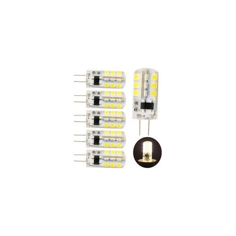 5-teiliges G4 LED-Lampenset, 220 V Wechselstrom, 260 Lumen, 3 W LED-Lampe mit Stiftsockel, ersetzt 25 W Halogenlampe, warmweiß 3000 K, ideal für Zuhause, Hotel, Haushaltsgeräte usw. (1/5)