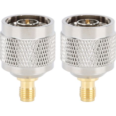 2 Pièces Connecteur Adaptateur Câble Coaxial N Mâle vers SMA Femelle Nickelé Cuivre 50 Ohm pour Antenne Radio WiFi Réseau Sans Fil (1/5)
