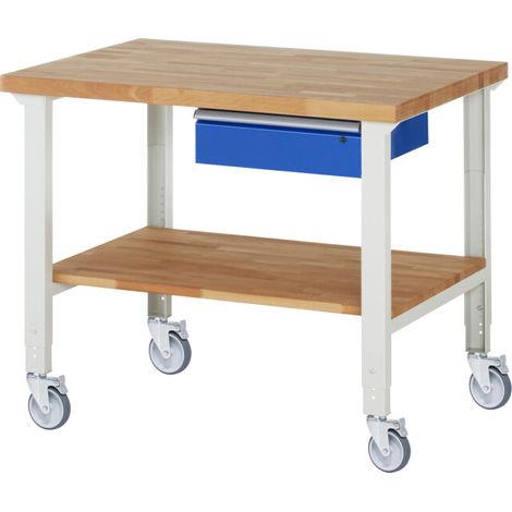 Rau Établi mobile réglable en hauteur 7001A7, L1250xP900xH950-1000mm (1/5)