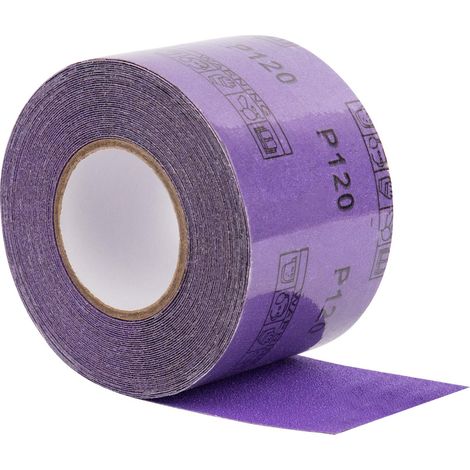 Rouleau de papier abrasif PSA grain 1000 - 70 mm x 18 m - Longboard - En céramique - Auto-adhésif - Pour bois, métal (1/5)