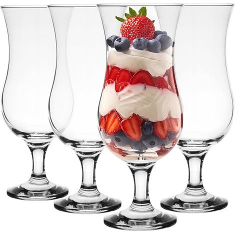 Lot de 4 Verres à cocktail, Transparent, 420 ml, Pour gin et bière, Usage domestique