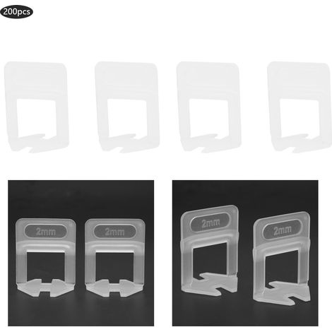 200-teiliges 2-mm-Fliesenverlegewerkzeug-Nivelliersystem-Clip-Set für den Haushalt (1/5)