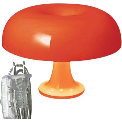 Lampe de table champignon AGILITY en polycarbonate, 4 sources lumineuses LED incluses, orange (1/5)
